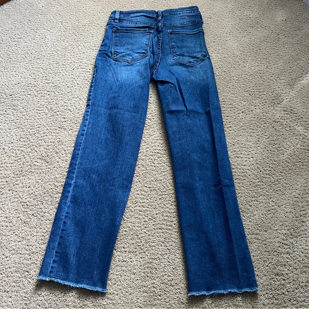 High Rise Distressed Blue Jeans - Picture 2 of 3
